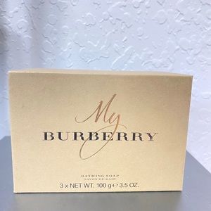My Burberry 3 piece soap original with box